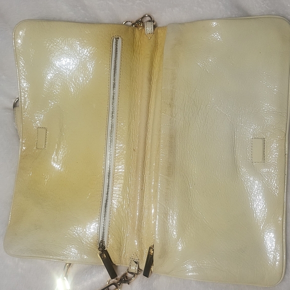 Tory Burch Cream and Gold Wristlet Clutch - Picture 10 of 11